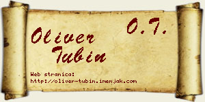 Oliver Tubin vizit kartica